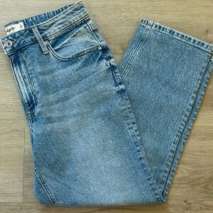 Edge Women's Light Blue Sparkle Straight Jeans